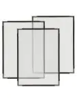 Menukaart Crystal - 3 Stuks - A4 - Dubbelzijdig - RVS Randen - Transparant - Polypropyleen - Securit MC3-CYA4-BR1 €11.95 Menukaarten