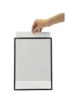 Menukaart Crystal - 3 Stuks - A4 - Dubbelzijdig - RVS Randen - Transparant - Polypropyleen - Securit MC3-CYA4-BR1 €11.95 Menukaarten