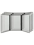 Menukaart Crystal - A4 - Dubbelzijdig - Drievoudig - RVS Randen - Transparant - Polypropyleen - Securit MC3-CYA4-BR3 €26.95 Menukaarten
