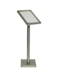Menukaart Display - Veiligheidsglas - Lichtbruin - RVS - H 37 x B 28 CM - Securit MCS-A4-OAK €59.95 Menukaarten