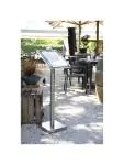 Menukaart Display - Veiligheidsglas - Lichtbruin - RVS - H 37 x B 28 CM - Securit MCS-A4-OAK €59.95 Menukaarten