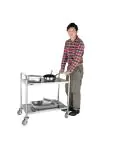 Serveerwagen - 2 niveaus - Medium - H 81 x 85.5 x 45.5 CM - RVS - Vogue - F997 F997 €122.86 Serveerwagens