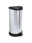 Pedaalemmer - 40 Liter - Zilver / Zwart - Curver - Decobin - 516840 W516840 €51.76 Afvalbakken