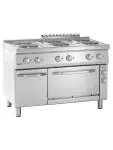 Fornuis - 6 Pits - Met oven - Gietijzer - Bartscher - 286247 286247 €3,639.00 Bartscher 700 line