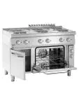 Fornuis - 6 Pits - Met oven - Gietijzer - Bartscher - 286247 286247 €3,639.00 Bartscher 700 line