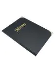 Menukaart Basic - A4 - Gouden Randen - Zwart - Kunststof - Securit MC-BRA4-BL €7.95 Menukaarten