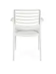 Terrasstoel Louise - Stapelbaar - Armleuning - Wit - G-Line HW-32148 €39.95 Terrasstoelen