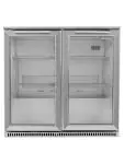 Koelkast - 176 Liter - 2-Deurs - Glazen Deur - Geforceerd - Zilver - Husky C2AF-HS-STEEL €1,318.80 Koelkasten met glazen deur