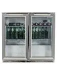 Koelkast - 176 Liter - 2-Deurs - Glazen Deur - Geforceerd - Zilver - Husky C2AF-HS-STEEL €1,318.80 Koelkasten met glazen deur