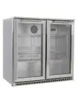 Koelkast - 176 Liter - 2-Deurs - Glazen Deur - Geforceerd - Zilver - Husky C2AF-HS-STEEL €1,318.80 Koelkasten met glazen deur