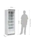Vrieskist glazen deksel - 365 Liter - 1 deurs - H 185.5 x 60 x 62 CM - 380 W - 230 V - Polar - CB921 CB921 €999.35 Horeca vrieskasten