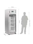 Koelkast - 1-Deurs - Glazen Deur - RVS - Polar CW197 €1,049.00 Koelkasten met glazen deur