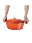 Braadpan - Oranje - H 11 x 24.3 x 29.5 CM - Gietijzer - Vogue - GH311 GH311 €50.40 Braadpan