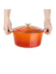 Braadpan - Oranje - Ø 23.5 x H 12.5 CM - Gietijzer - Vogue - GH303 GH303 €43.81 Braadpan