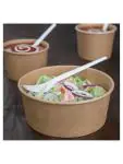 Wegwerp Saladeschaal - 0.75 Liter - 300 stuks - H 6.2 CM - Papier - Fiesta Green - FB197 FB197 €49.55 Wegwerp verpakkingen