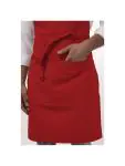 Halterschort - Verstelbaar - Unisex - One Size - Rood - 61 x 86 CM - Polyester/Katoen - Chef Works - B196 B196 €22.48 Schorten en sloven