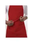 Halterschort - Verstelbaar - Unisex - One Size - Rood - 61 x 86 CM - Polyester/Katoen - Chef Works - B196 B196 €22.48 Schorten en sloven