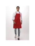 Halterschort - Verstelbaar - Unisex - One Size - Rood - 61 x 86 CM - Polyester/Katoen - Chef Works - B196 B196 €22.48 Schorten en sloven