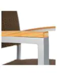 Terrasstoel Moon Super - Stapelbaar - Armleuning - Bruin - G-Line HW-12462 €59.95 Terrasstoelen