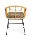 Terrasstoel Janeiro - Gevlocht Rattan - Armleuning - Naturel - G-Line HW-60970 €64.95 Terrasstoelen