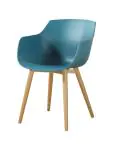 Stoel Alexia - Petroleum / Houtlook - Kunsstof - G-Line 81302 €44.95 Houten stoelen