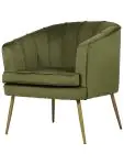 Fauteuil Relax - Olijfgroen - Velvet - B 75 CM - G-Line HW-140225 €179.00 Stoffen stoelen