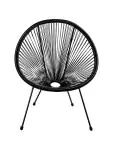 Terras Loungestoel Megan - Zwart - Rattan - G-Line HW-141016 €39.95 Terrasstoelen
