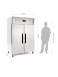Vrieskast - 1200 Liter - 2 Deuren - RVS - Geforceerde Koeling - Verrijdbaar - Polar PG595 €2,413.99 Horeca vrieskasten