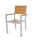 Terrasstoel Forest - Stapelbaar - Armleuning - Licht Hout - G-Line 75451 €49.95 Terrasstoelen