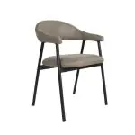 Stoel - Amalia - Micro Suede - Taupe - G-Line 169497 €89.95 Metaal stoelen