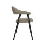 Stoel - Amalia - Micro Suede - Taupe - G-Line 169497 €89.95 Metaal stoelen