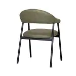 Stoel - Amalia - Micro Suede - Mosgroen - G-Line 169496 €89.95 Metaal stoelen