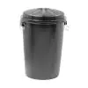 Afval Container - H 73 CM - 3.614 KG - Ø49.5 CM - Zwart - 95 Liter - Denox - 600052
