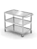 Serveerwagen RVS - 3 plateaus's - voor zware belasting - Hendi - 810224
