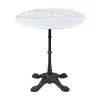 Tafel - Rond - 4 Teens - Marmer Wit - Gietijzer - Ø 80 x H 72 CM - G-Line