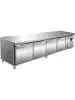 Onderbouw Koelwerkbank - Digitale Temperatuurregeling - RVS - 420 Liter - 230V - H 65 x B 223 x D 70 CM - Saro - 323-3118