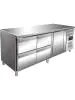 Koelwerkbank - 1-Deurs - Digitale Temperatuurregeling - RVS - 465 Liter - 230V - H 89 x B 179.5 x D 70 CM - Saro - 323-10718