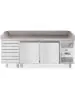 Pizzawerkbank met 2 deuren en 7 lades 280L - RVS - H 111 X 80 X 202 CM - Hendi - 232842