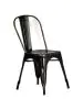 Stoel Retro - Stapelbaar - Vintage Look - Zwart - G-Line