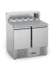 Pizzawerkbank - 2-Deurs - 240 Liter - RVS - 230V - H 107.5 x B 90 x D 70 CM - G-Line