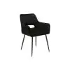 Stoel Mieke - Zwart - Velvet - G-Line