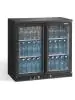 Koelkast - 250 Liter - 2-Deurs - Glazen Deur - Geforceerd - Zwart - Gamko
