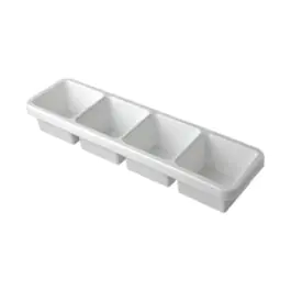 Voedselcontainer - H 7.5 x 47 x 13 CM - 0.27 KG - Polypropyleen - Wit - 0.7 Liter - -20°C / +120°C - 023004