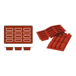Bakmat Cakes - 0.26 KG - Silicoon - Rood - 0.07 Liter - -60°C / +230°C - Silikomart - 070063