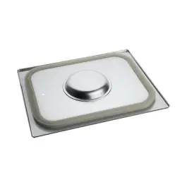 Deksel Gastronorm - 1/2 GN - 32.5 x 26.5 CM - RVS - Met Siliconen Afdichtrand - Caterchef - 953545