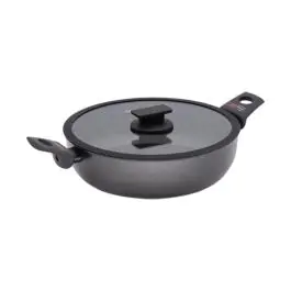 Hapjespan - Ø 24 CM - 2.8 L - Anti-Aanbak - Zwart - Accademia Mugnano