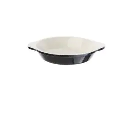 Gratineerschaal - 0.75 Liter - Zwart - Ø 22.5 x H 4.5 x 22.5 CM - Gietijzer - Vogue - U562