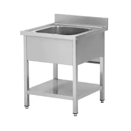 RVS Spoeltafel - 1 Bak Midden - Met Onderschap