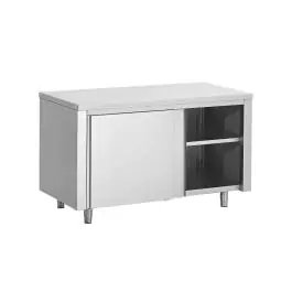 Gesloten RVS Werktafel - Schuifdeuren
