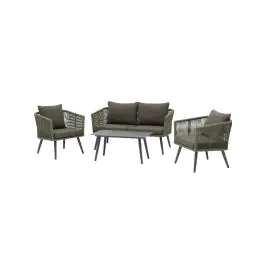 Loungeset Lille - 4-Delig - Olijfgroen - Rattan - G-Line